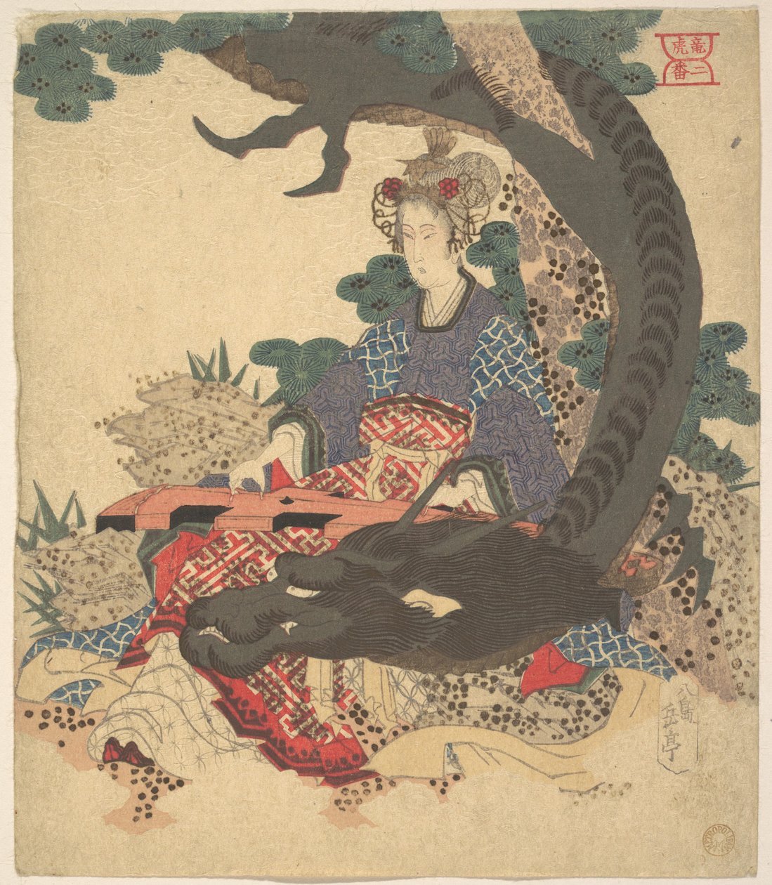 Benzaiten e il drago da Yashima Gakutei