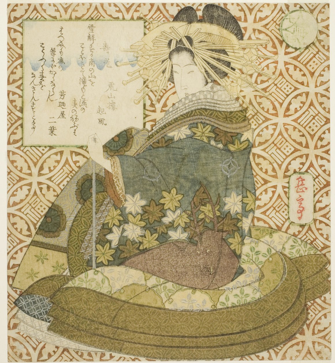 Jurojin, dalla serie "Una Parodia dei Sette Dei della Fortuna (Mitate shichifukujin)" da Yashima Gakutei
