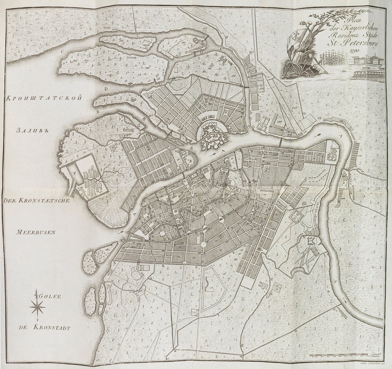 Mappa di San Pietroburgo da Yefim Maximovich Khudyakov