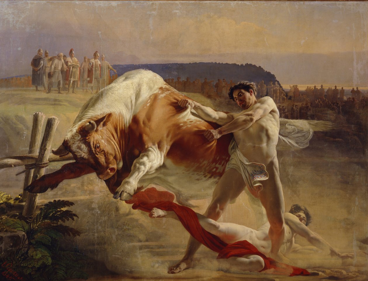 La prova di forza di Yan Usmovets, 1849 da Yevgraf Semyonovich Sorokin