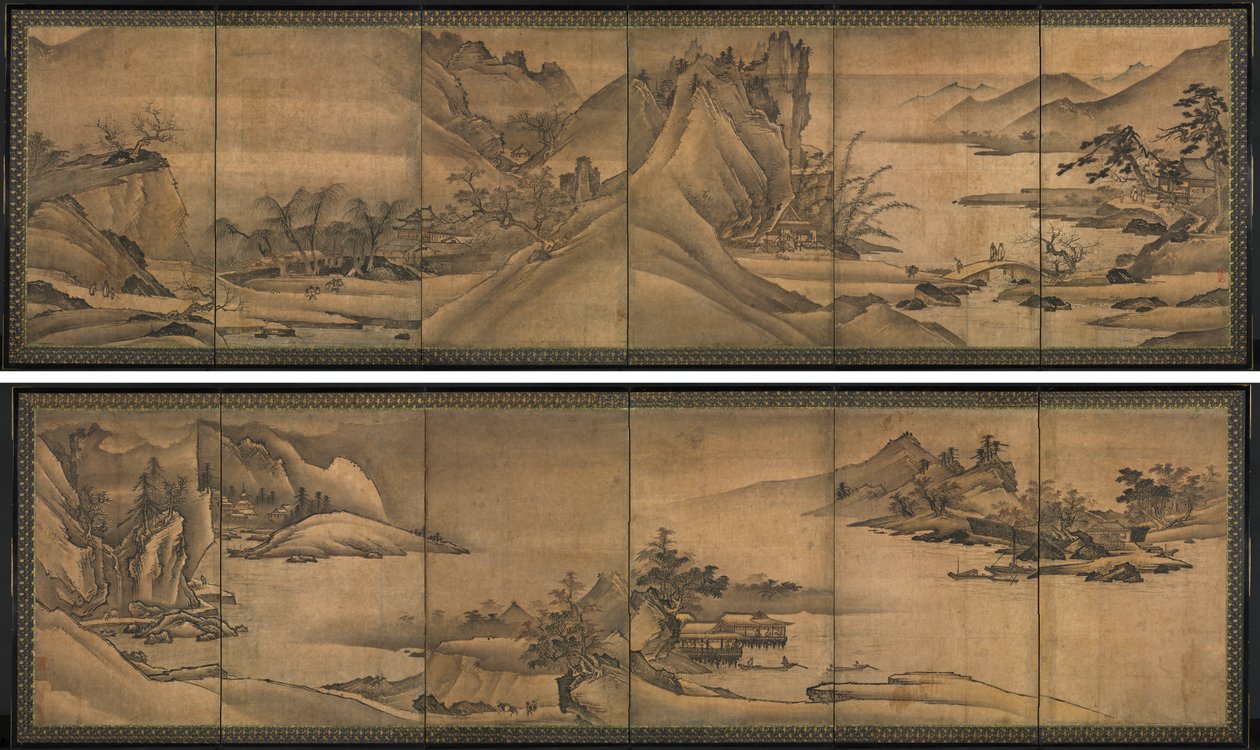 Paesaggio delle Quattro Stagioni da Yi Sumun (Korean, b. c. 1404)