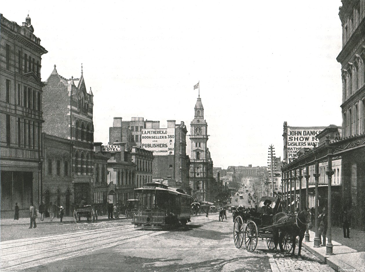 Bourke Street guardando verso est, Melbourne, Australia da York and Son
