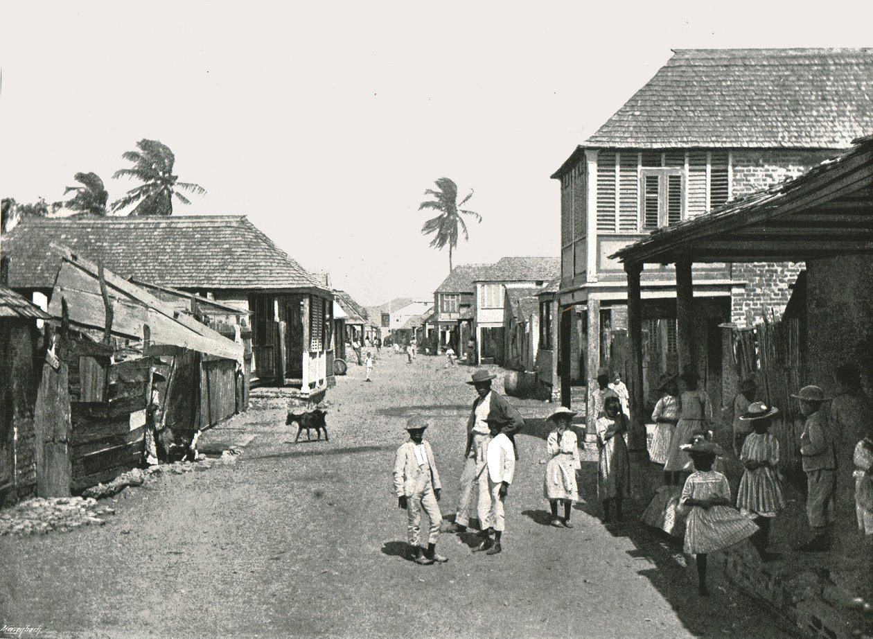 Scena di strada a Port Royal, Giamaica, 1895 da York and Son