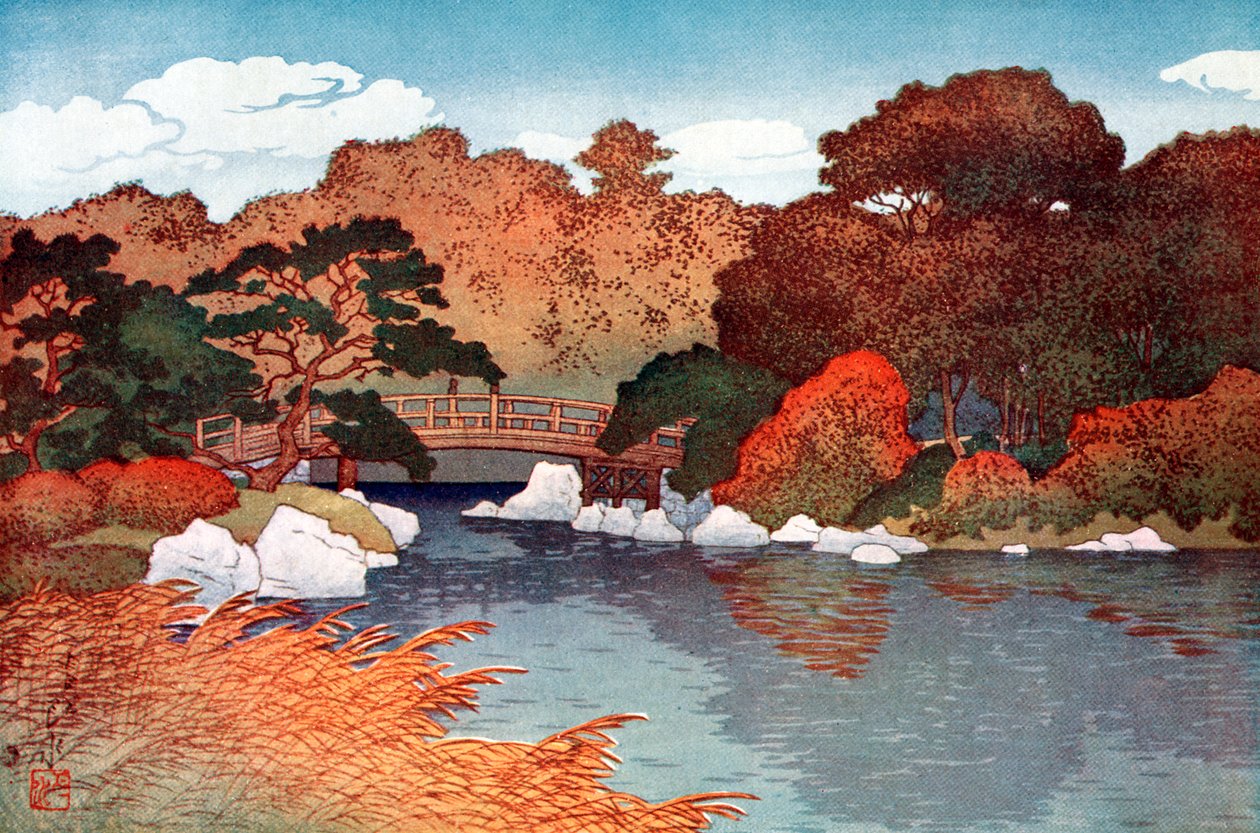 Autunno nel Giardino dei Cento Fiori a Muko-Jima, c1900-1950 da Yoshida Hiroshi