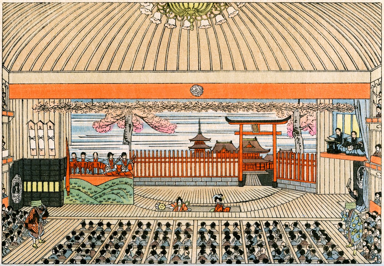 Teatro tradizionale giapponese: il palco del Kaboukiza, il principale teatro di Tokyo, con la sua piattaforma rotante da Yoshimune Arai