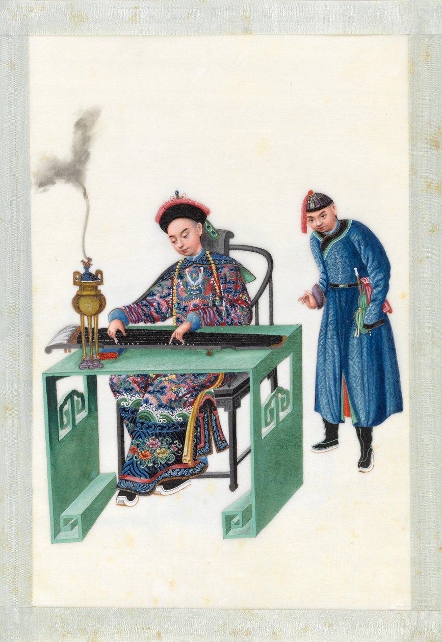 Uomo che suona lo zheng da Youqua