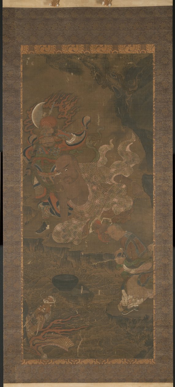 Arhat doma il drago da Yuan dynasty Chinese