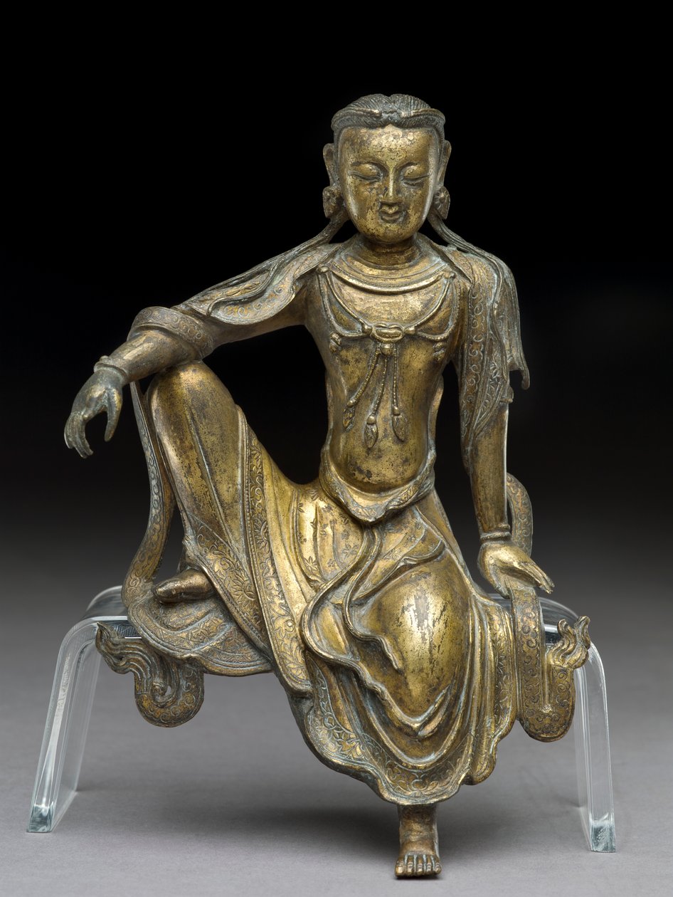 Bodhisattva Avalokitesvara, dinastia Yuan (bronzo dorato) da Yuan Dynasty Chinese School