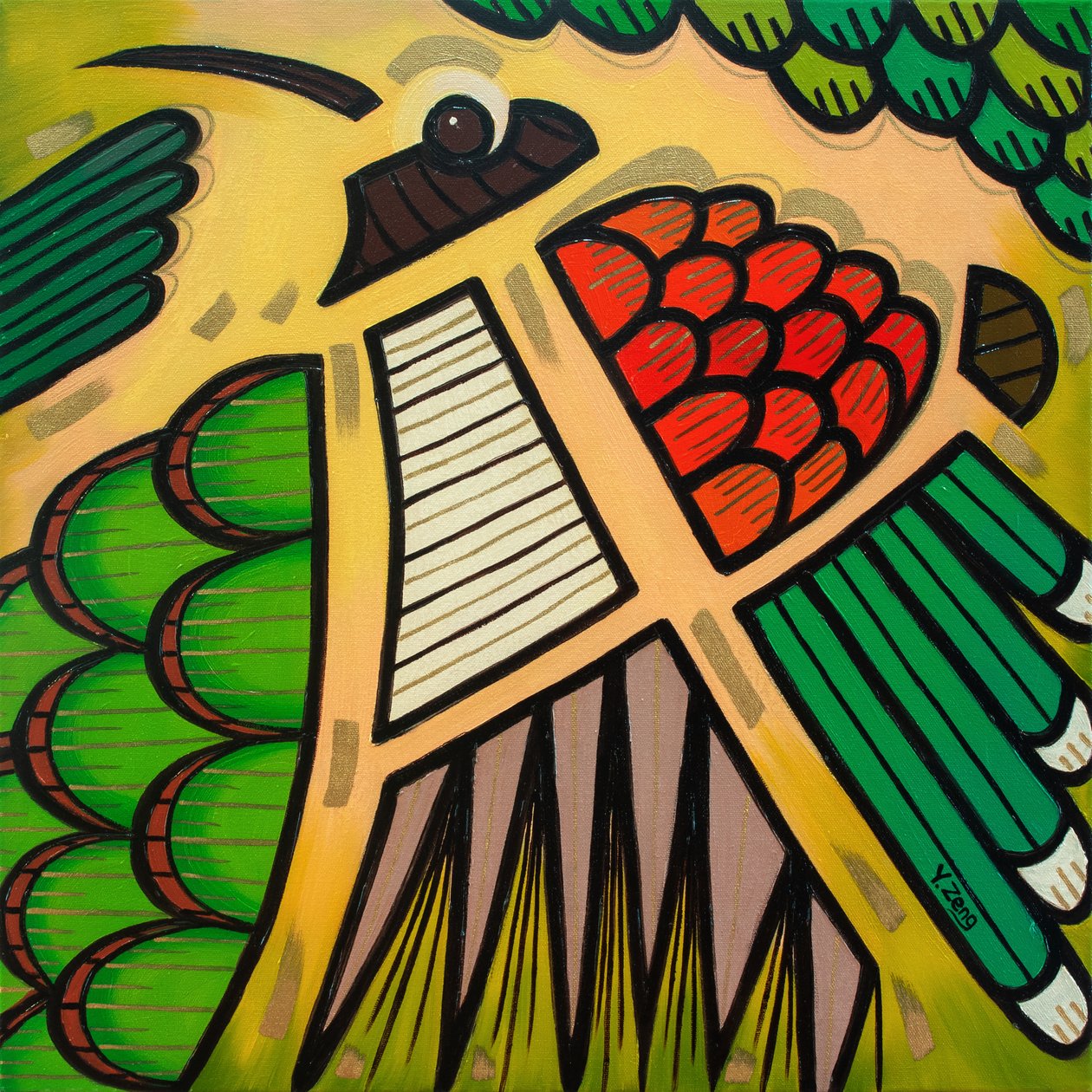Colibrì nel cortile, 2023 da Yue Zeng