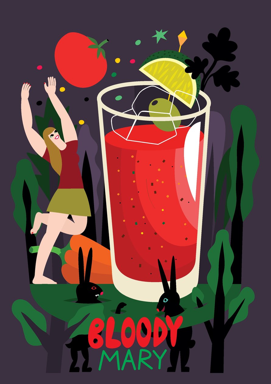 Bloody Mary, 2017 (illustrazione vettoriale) da Yulia Drobova