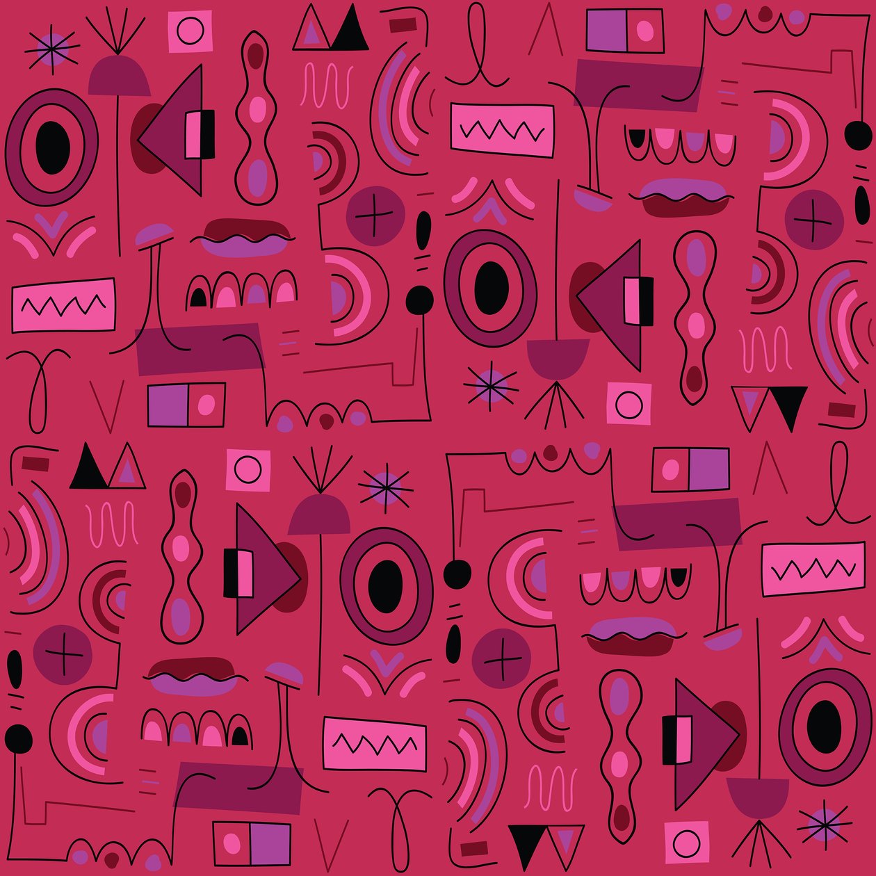Modello senza cuciture, 2018, grafica vettoriale da Yulia Drobova