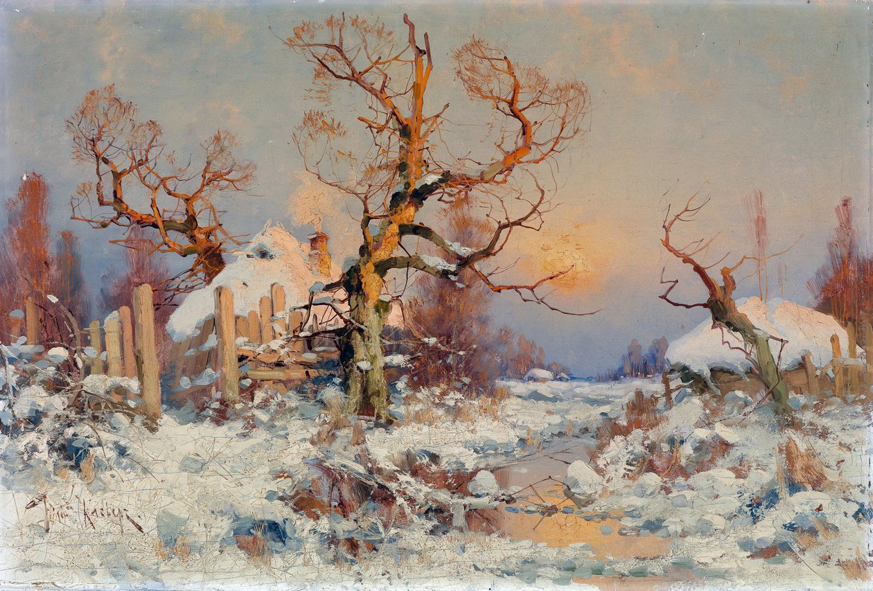 Paesaggio invernale al tramonto da Yuly Klever