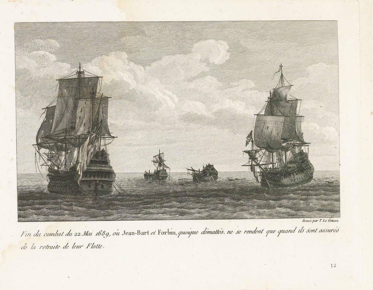 Fine del combattimento di Jan Bart il 22 maggio 1689 da Yves Marie Le Gouaz