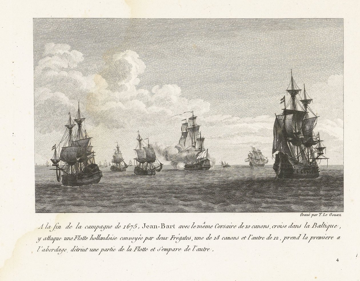 Jan Bart attacca navi olandesi nel Mar Baltico, 1675 da Yves Marie Le Gouaz