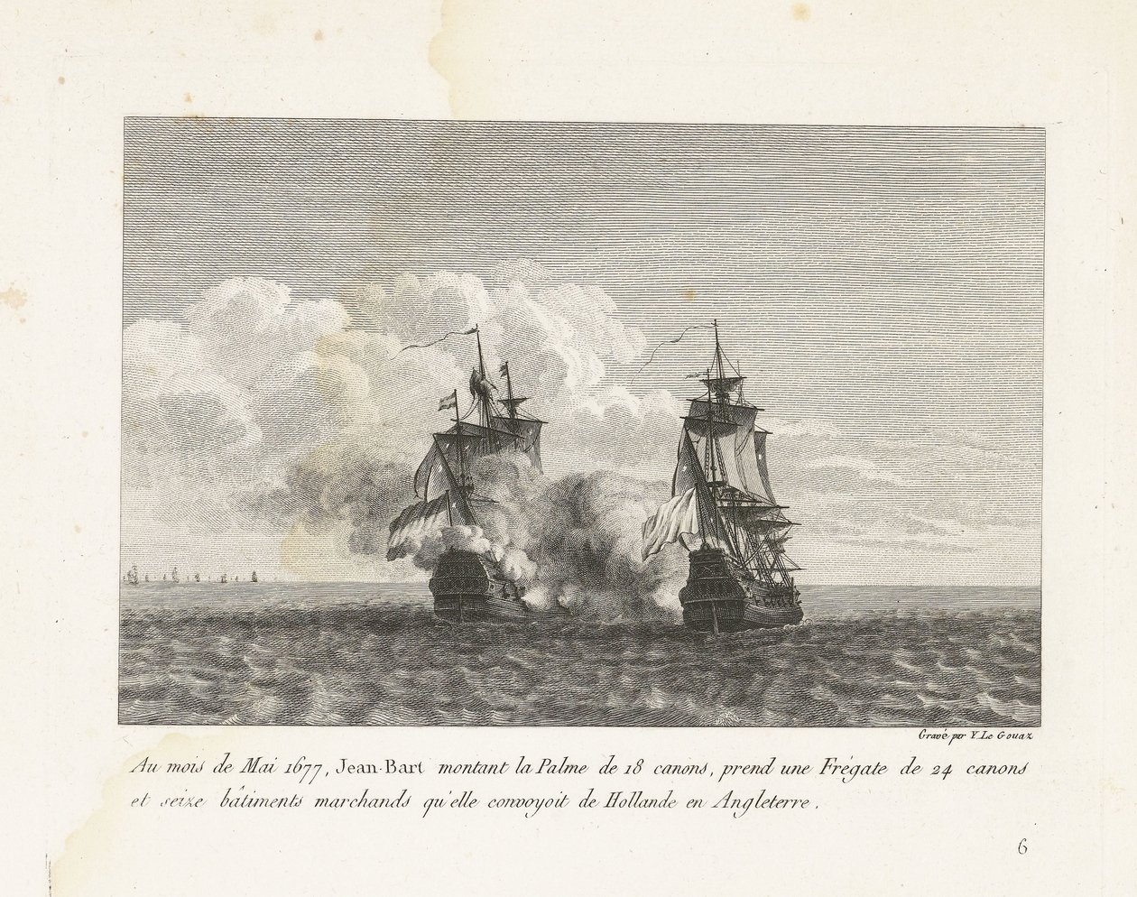 Jan Bart conquista una fregata olandese, 1677 da Yves Marie Le Gouaz
