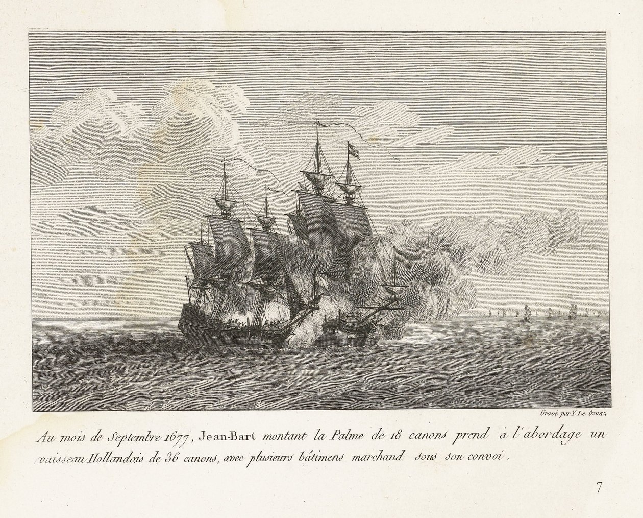 Jan Bart conquista una fregata olandese, 1677 da Yves Marie Le Gouaz