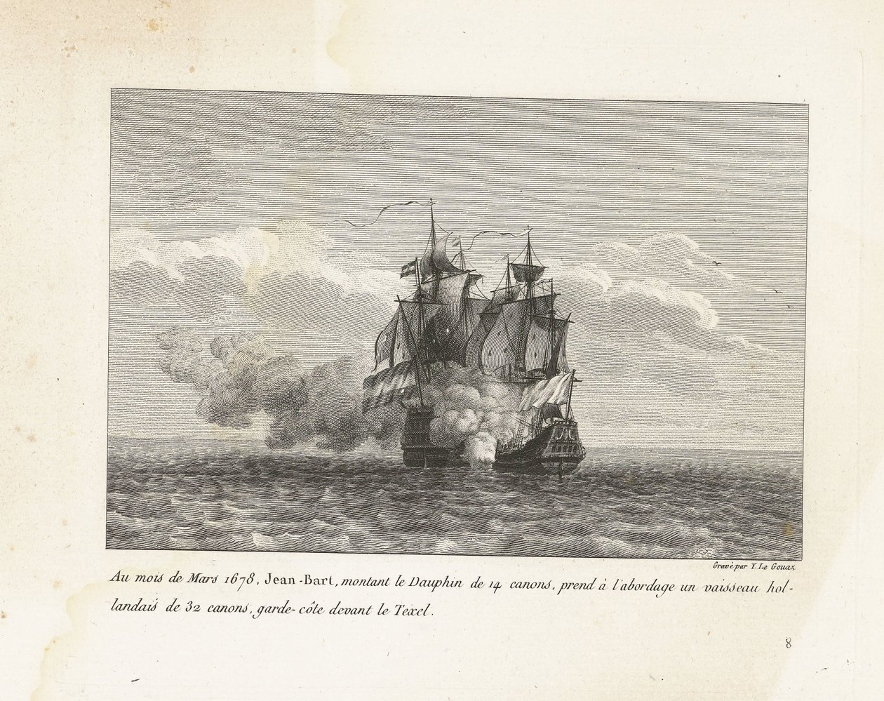 Jan Bart conquista una fregata olandese, 1678 da Yves Marie Le Gouaz