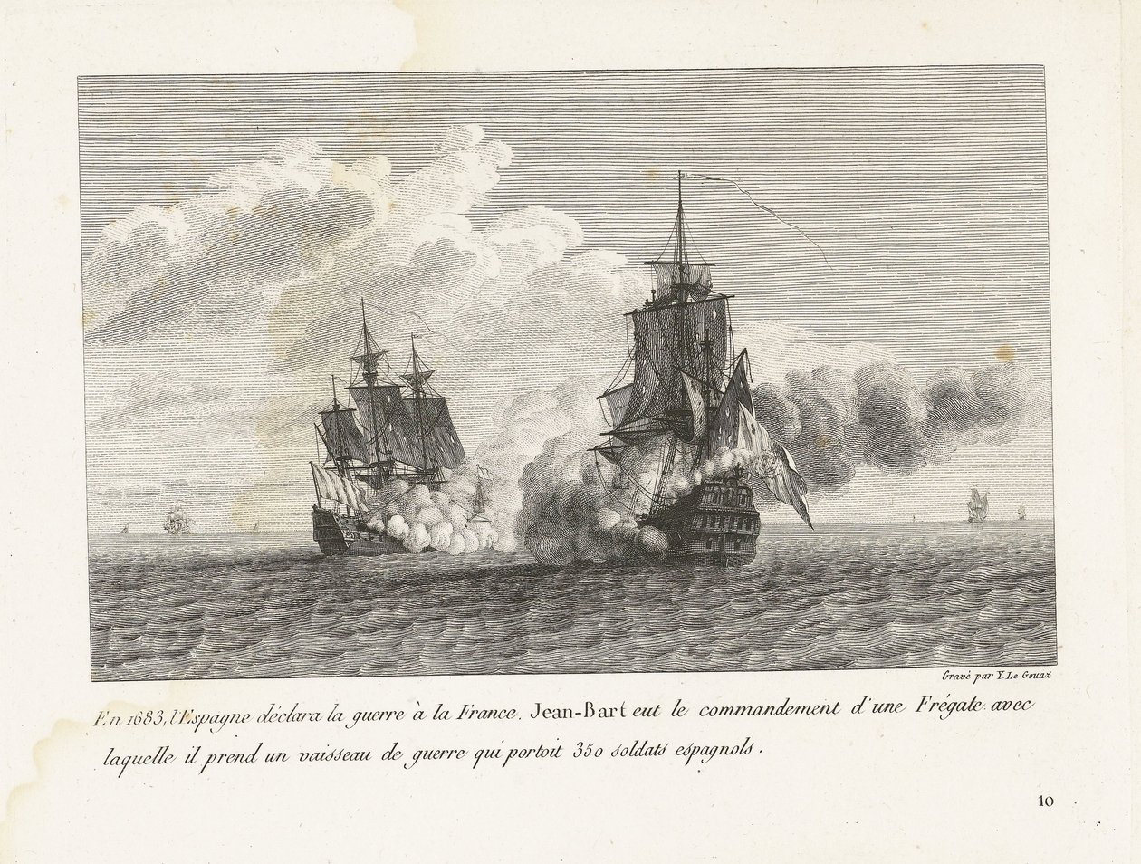 Jan Bart conquista una nave spagnola con 350 soldati a bordo, 1683 da Yves Marie Le Gouaz