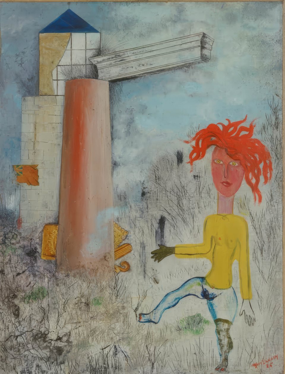 La ragazza dai capelli rossi da Yves Tanguy