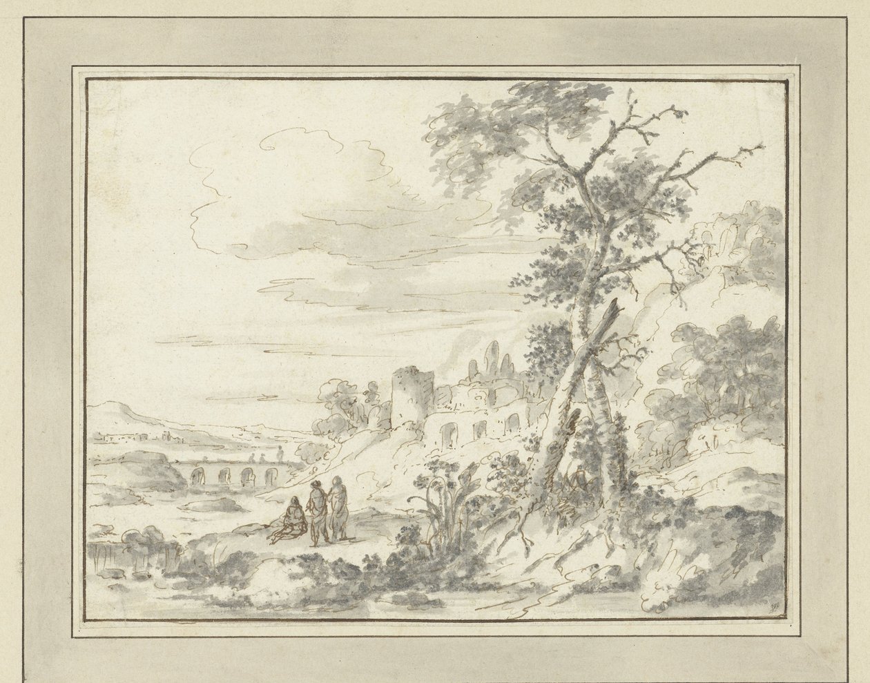 Paesaggio montuoso con rovine da Zacharias Blijhooft