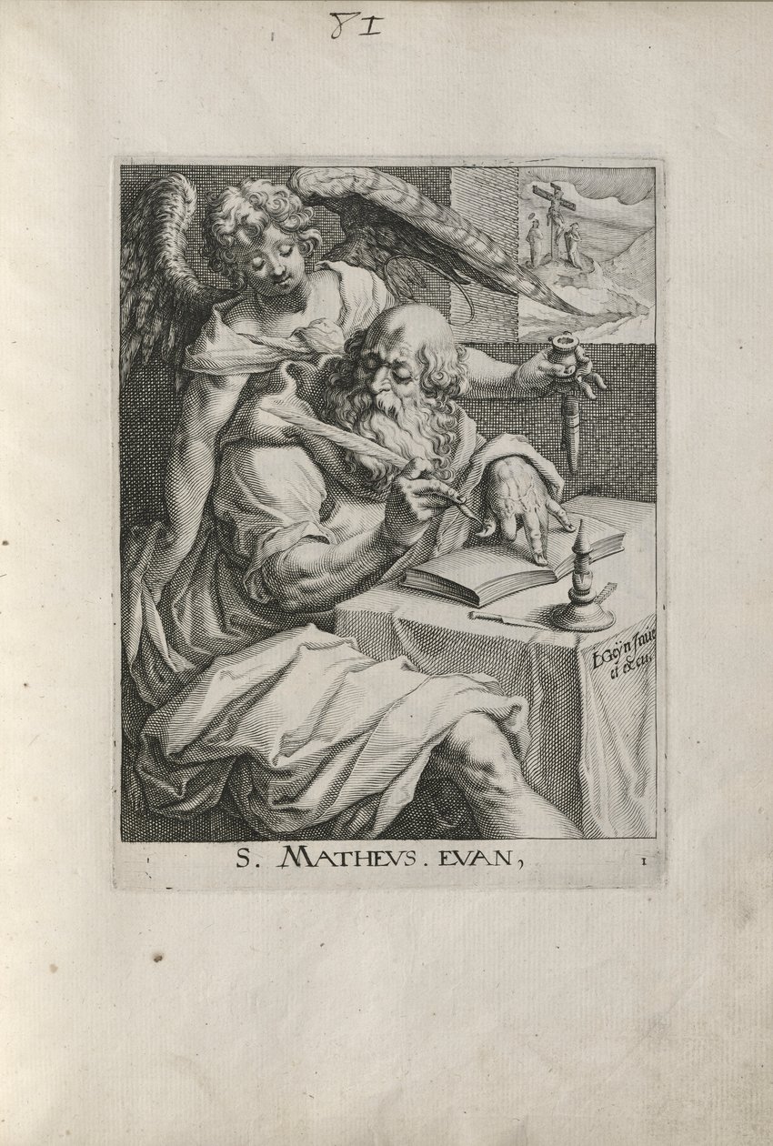 San Matteo, tavola 1 da I Quattro Evangelisti da Zacharias Dolendo