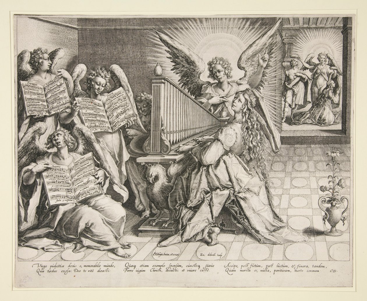 Santa Cecilia che suona l