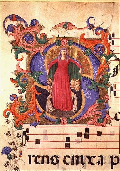 Messale 515 f.169r Madonna della Misericordia, 1448-49 da Zanobi di Benedetto Strozzi