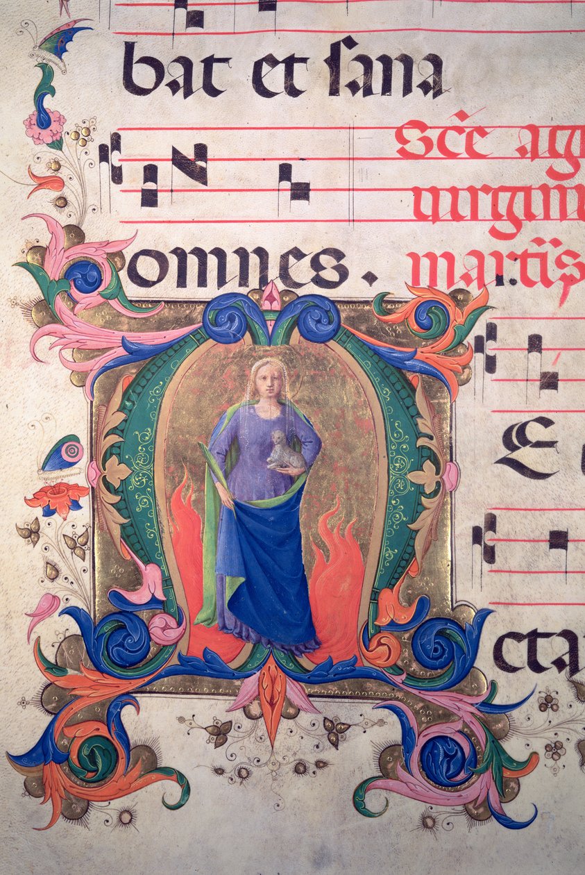 Messale 515 f.13v Iniziale istoriata 