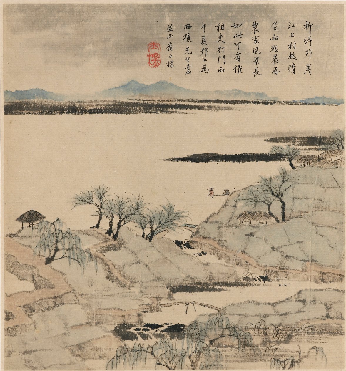 Paesaggio fluviale, maggio-agosto 1666 da Zha Shibiao