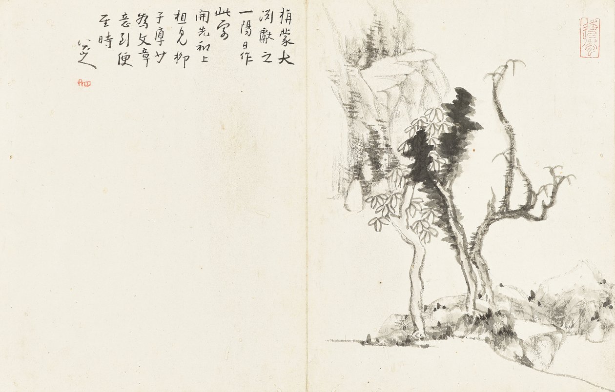 Paesaggi e Fiori, album di sei fogli da Zhu da Bada Shanren