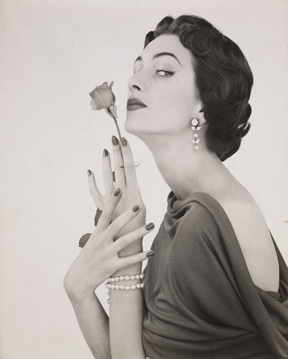 donna con una rosa, 1960 ca. da Zoltan Glass