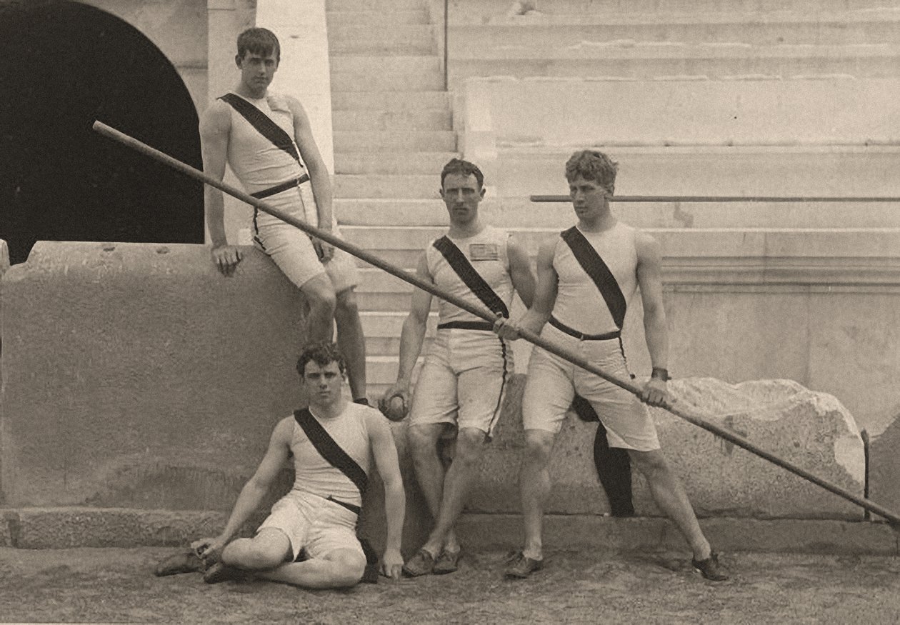 Atleti americani alle Olimpiadi estive, Atene, Grecia. 1896 (foto) da . .