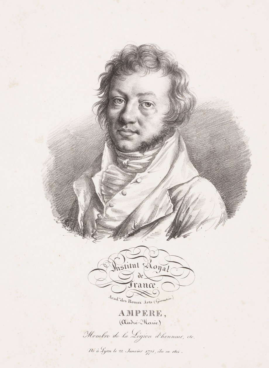 Andre-Marie Ampere, fisico e matematico francese, c 1820 da Frederick (attr. to) Barnard