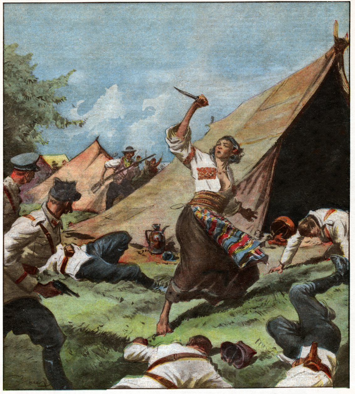 Arresto di una regina zingara da . .