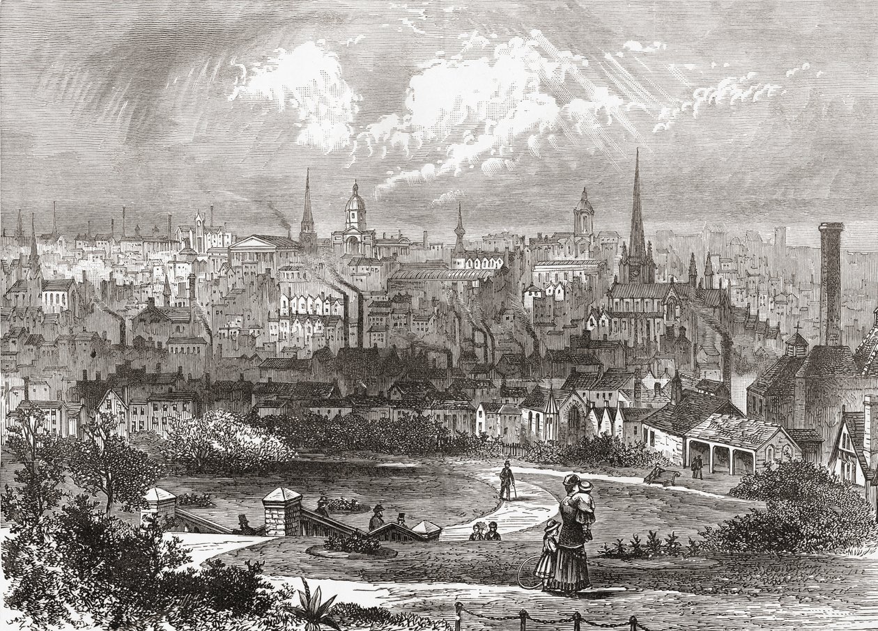 Birmingham, West Midlands, Inghilterra alla fine del XIX secolo, da Our Own Country pubblicato nel 1898 da Ferdinand Georg Waldmuller