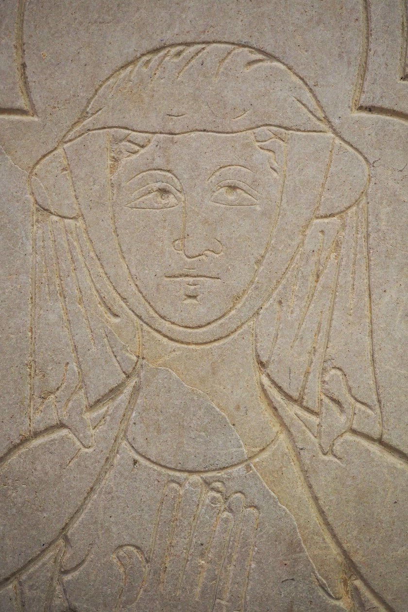 Borgogna, Lancharre, comune di Chapaize 71460. Nella chiesa di Notre Dame, Isabelle de Vauvry da . .