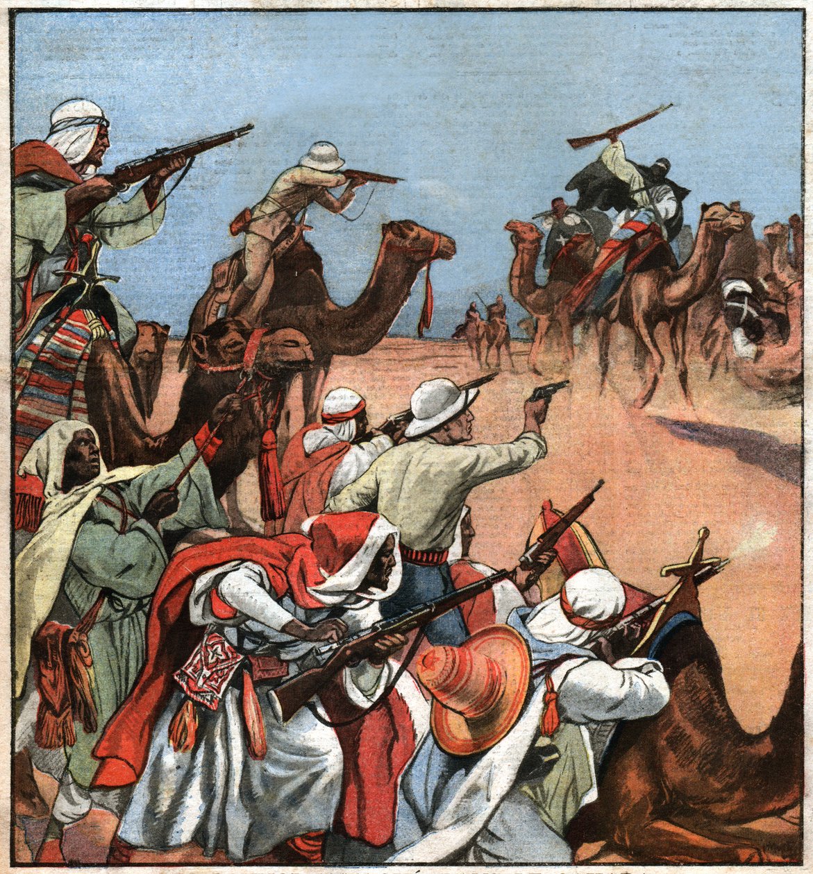 Convoglio coloniale nel Maghreb da Ferdinand Georg Waldmuller