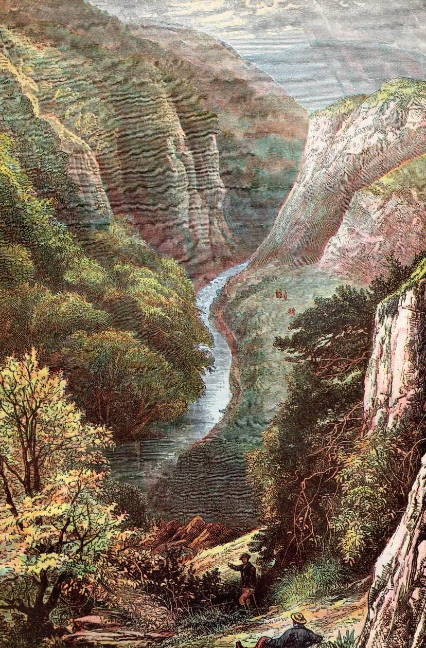 Dovedale, Peak District, Derbyshire, Inghilterra da . .