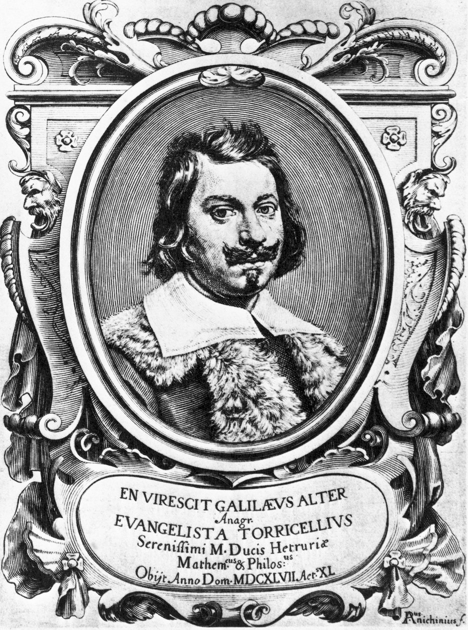 Evangelista Torricelli, fisico italiano da Ferdinand Georg Waldmuller