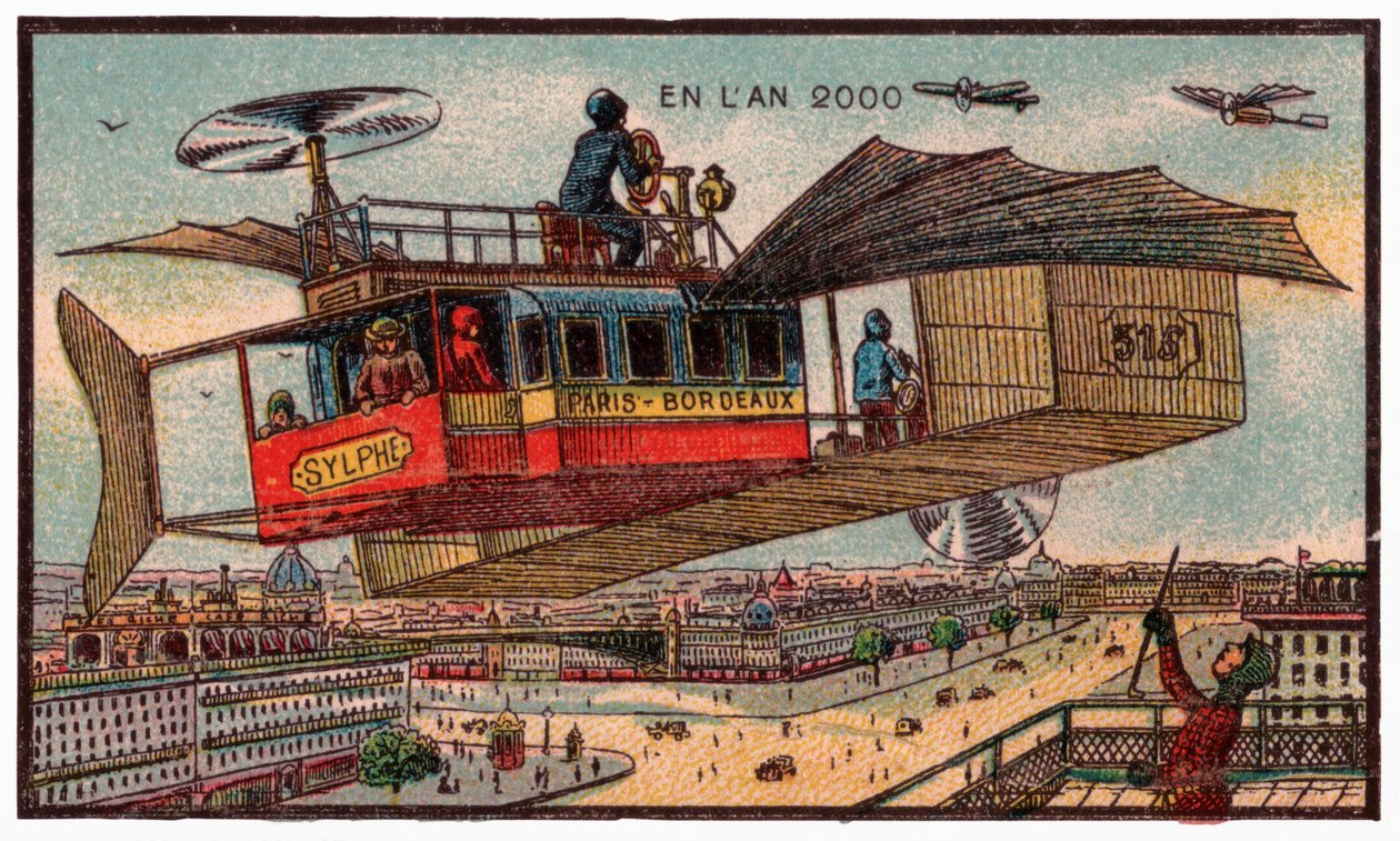 Autobus volante a Parigi da . .