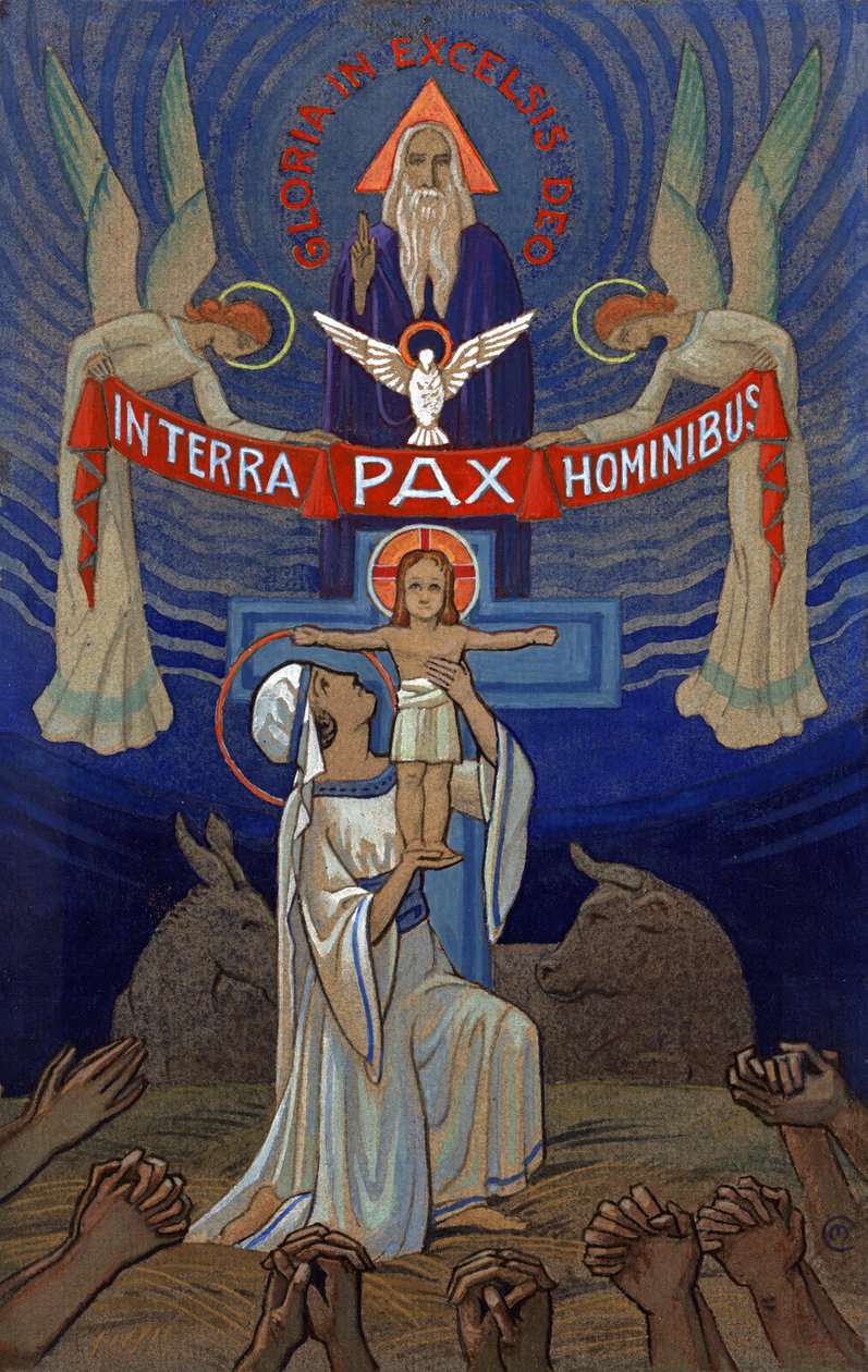 Gloria In Excelsis Deo. circa 1930 (illustrazione) da . .