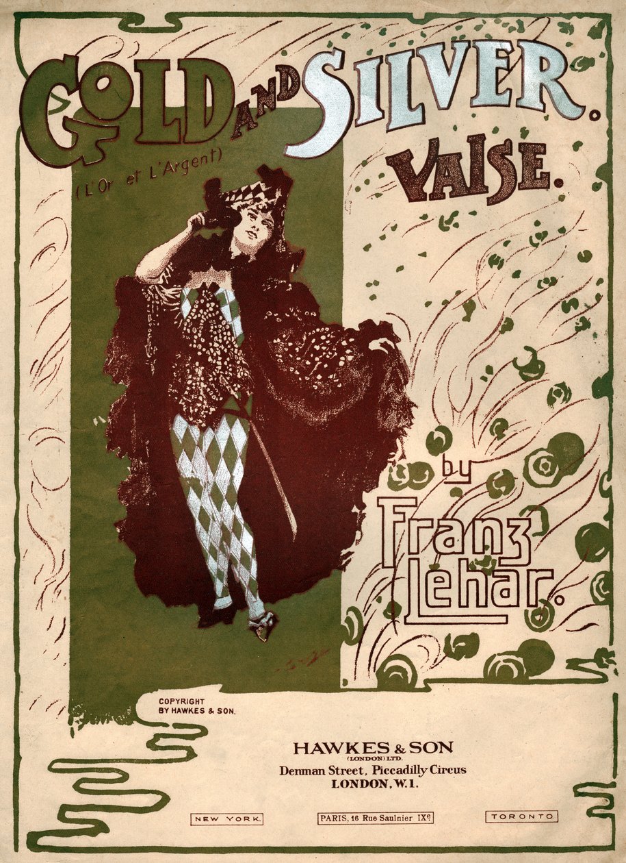 Oro e argento, valzer di Franz Lehar. circa 1904 (illustrazione) da . .