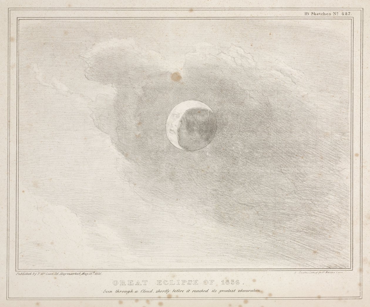 Grande eclissi del 1836 da John Pardon