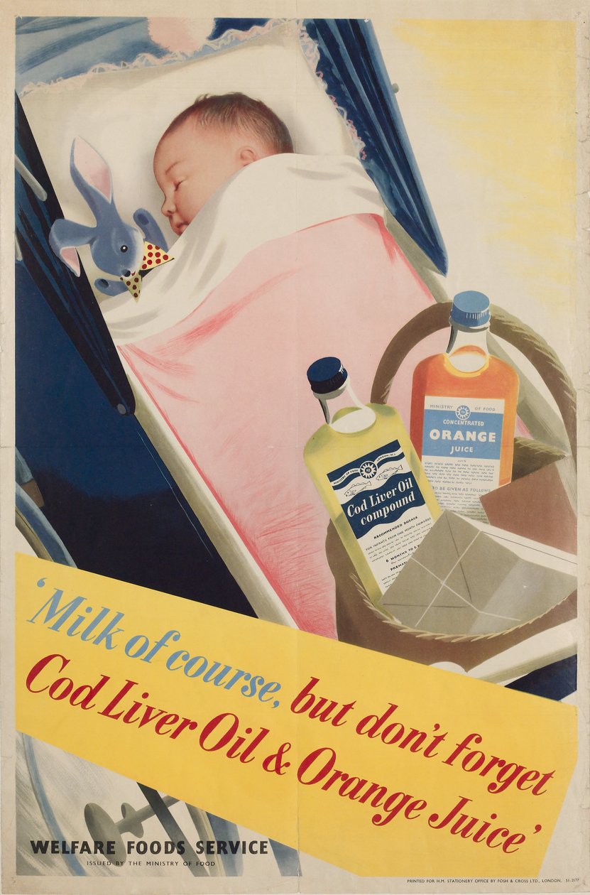Educazione sanitaria Latte, naturalmente, poster, circa 1950 da Frederick (attr. to) Barnard