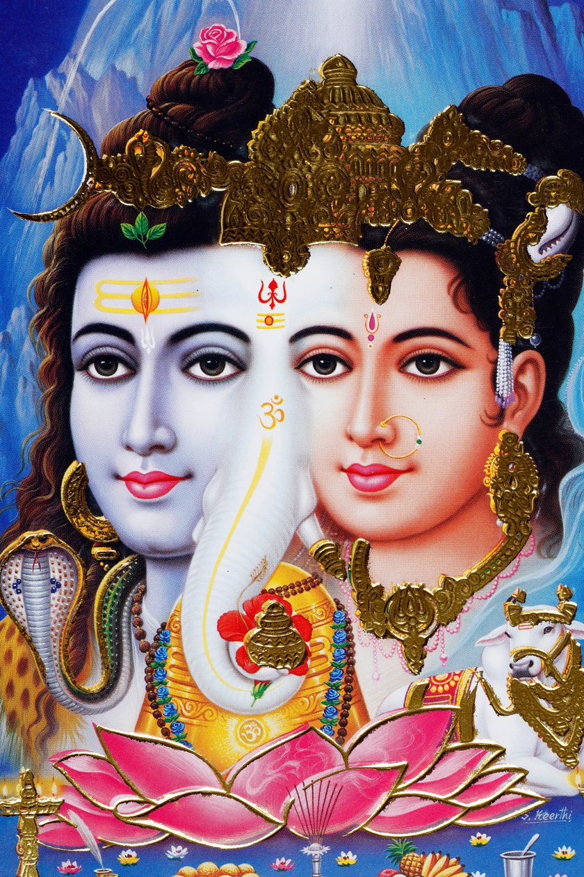 Dio indù Shiva e dea Parvati da . .