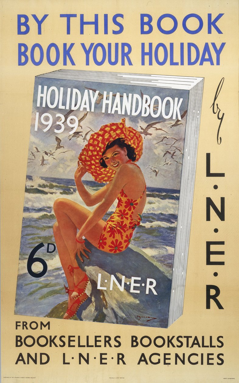 Manuale delle vacanze 1939, poster LNER da Ferdinand Georg Waldmuller