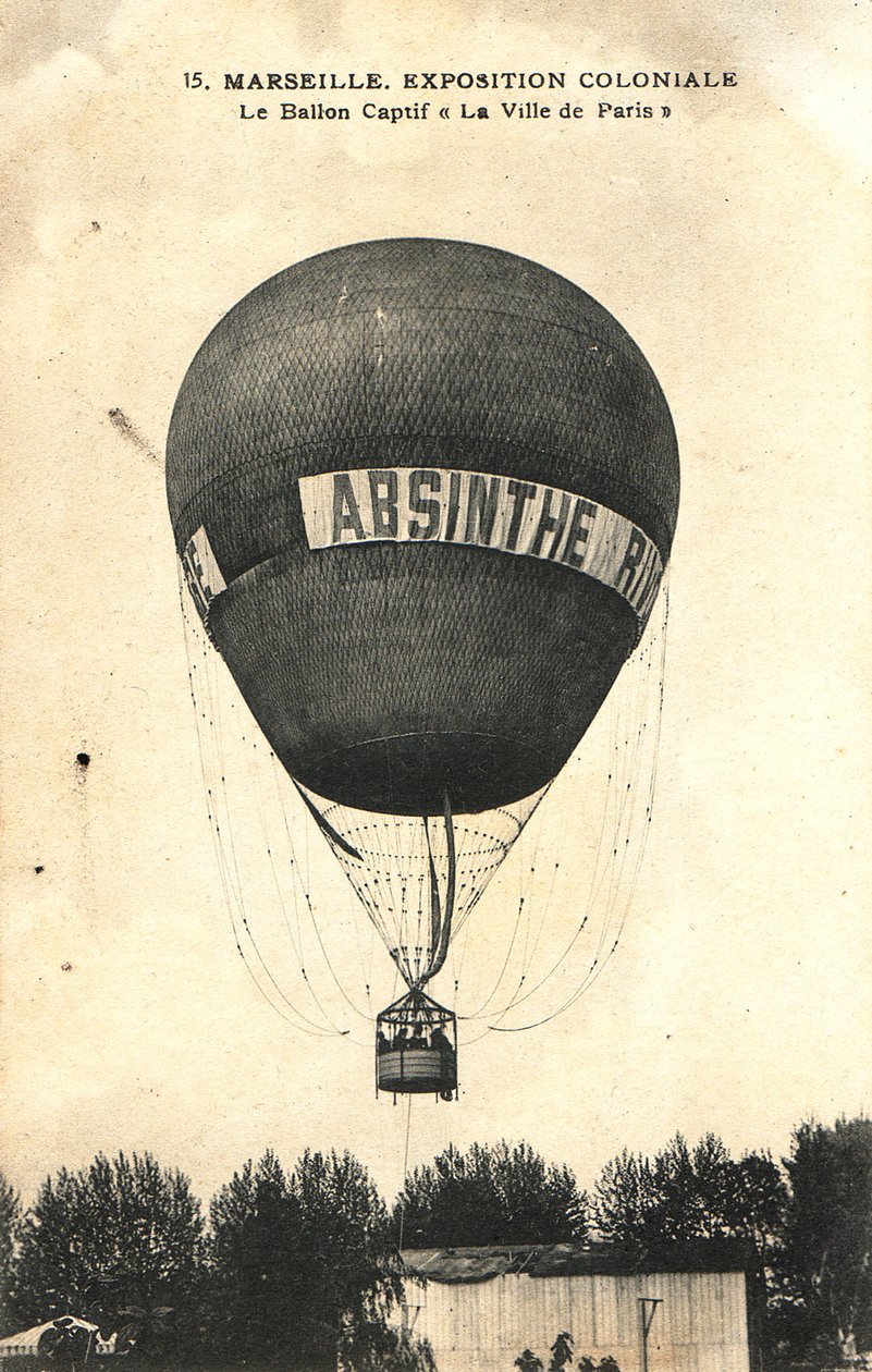 Mongolfiera pubblicitaria per Assenzio Rivoire da Frederick (attr. to) Barnard