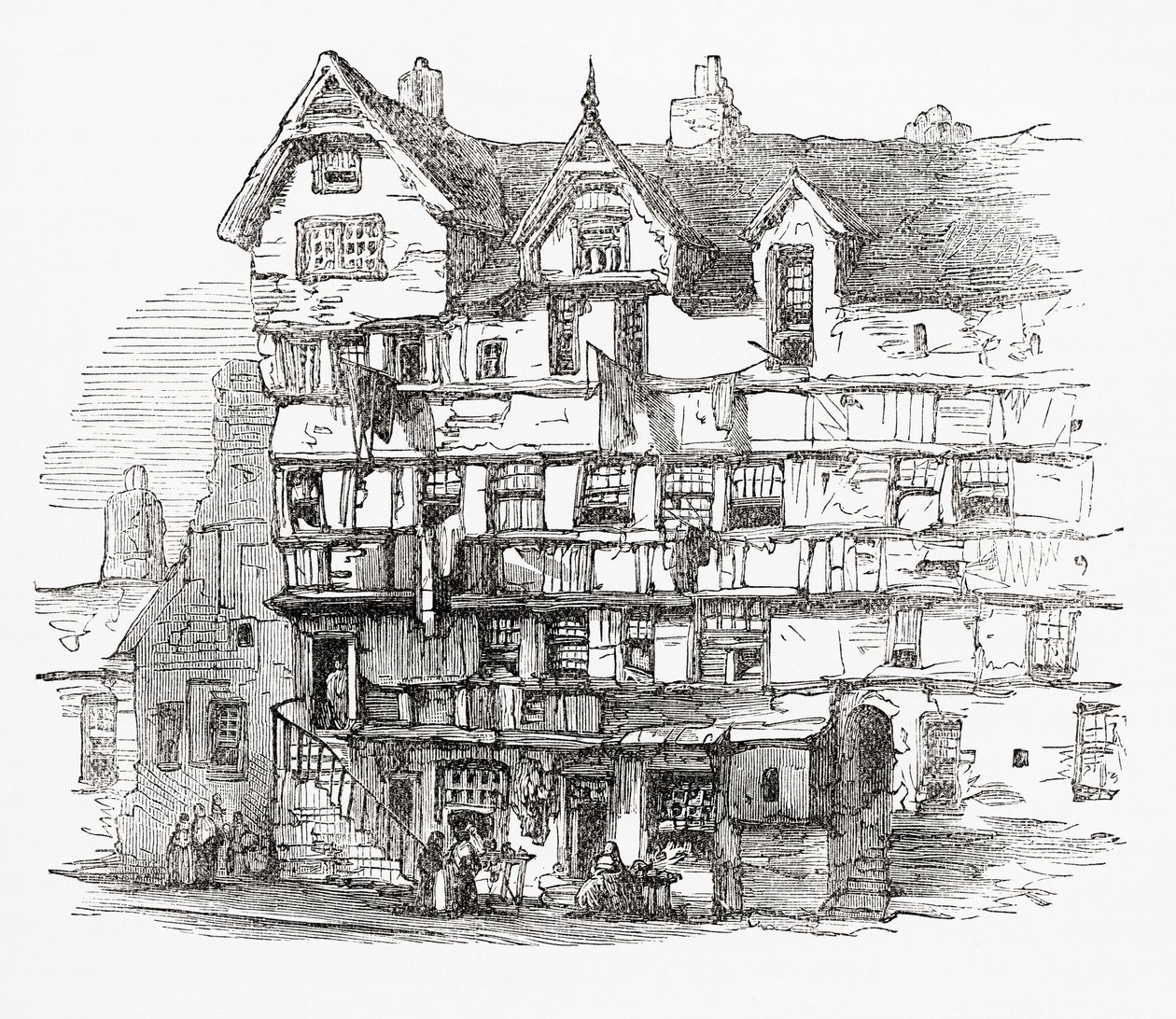 Case in High Street, Edimburgo, Scozia da . .