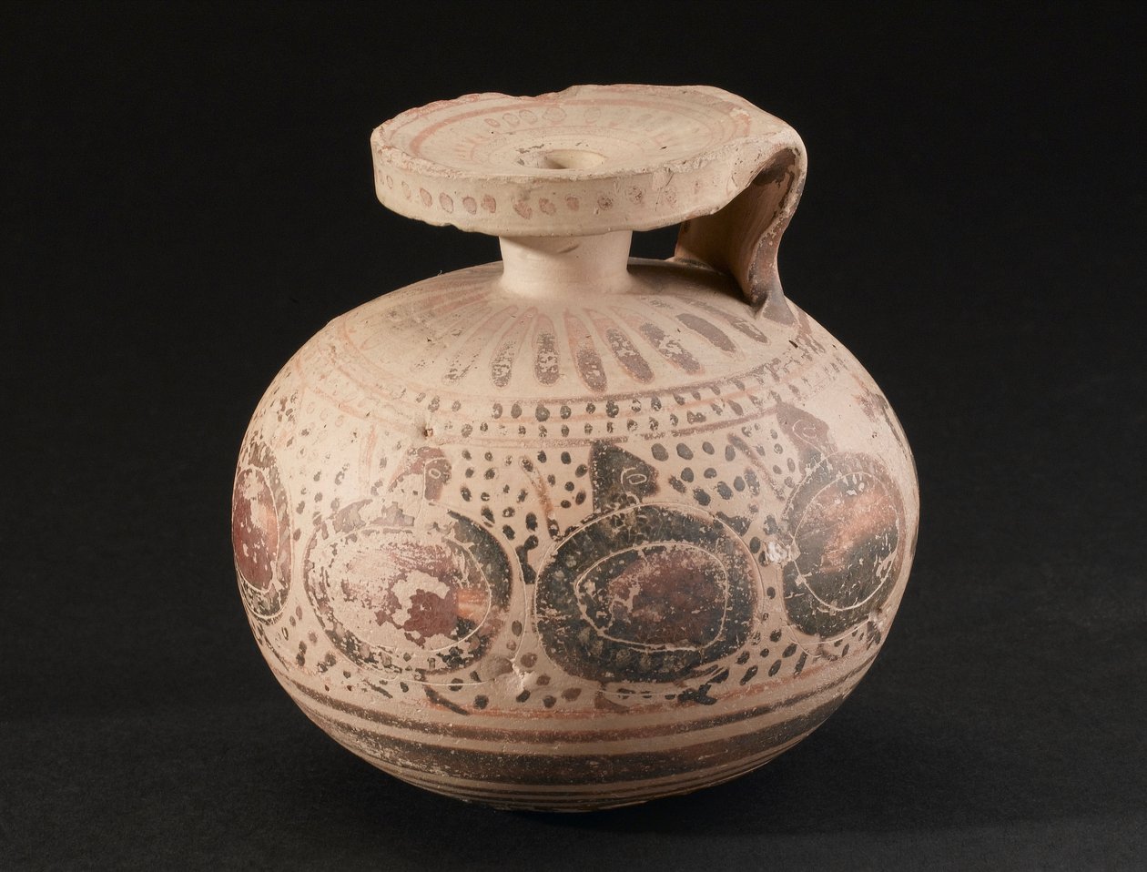 Igiene, vaso decorato in ceramica, Corinzio, 575-550 a.C. da John Pardon