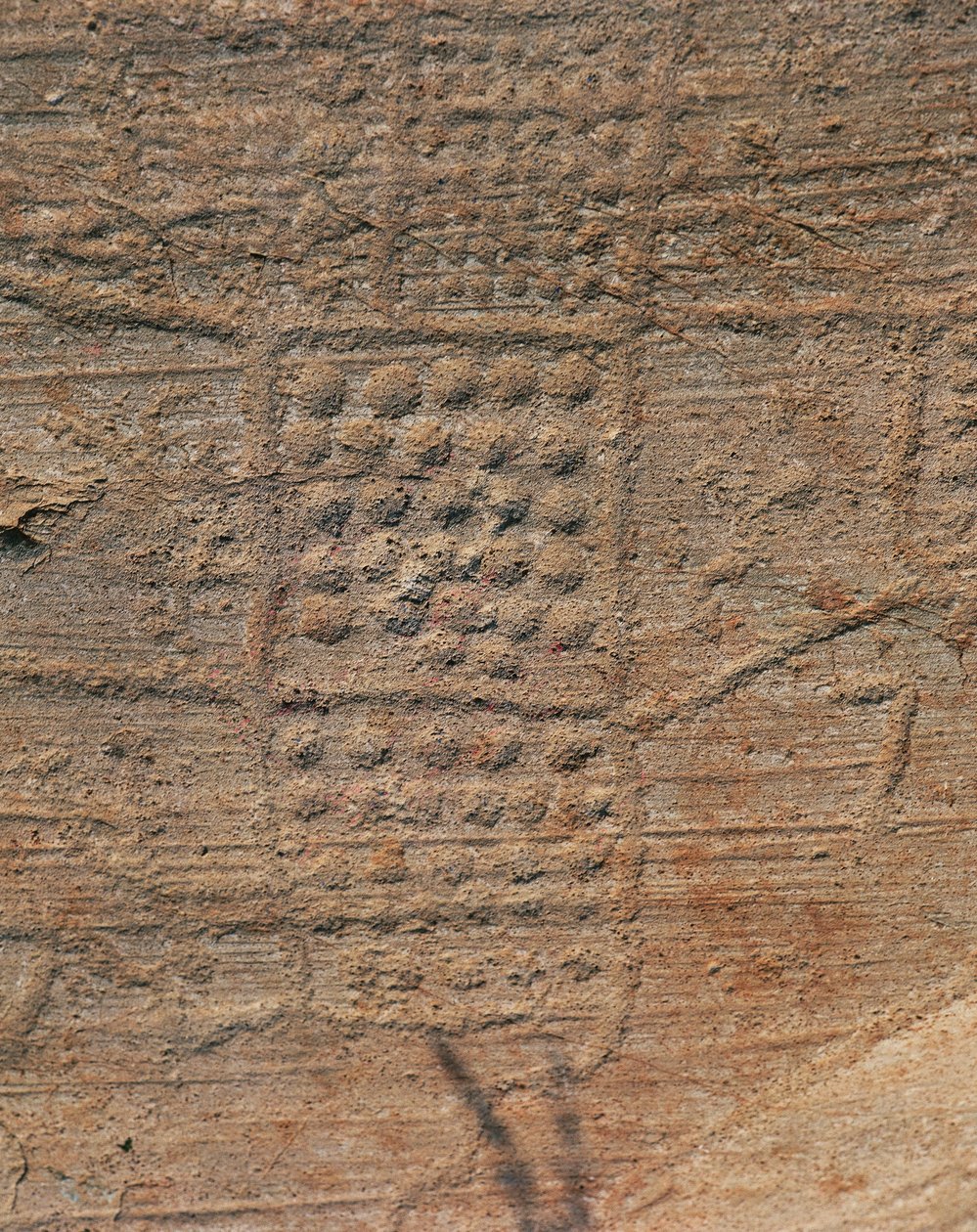 Parco Archeologico di Seradina-Bedolina, incisione rupestre preistorica, Roccia 1, composizione topografica nota come "Mappa di Bedolina" da Isabel Redie
